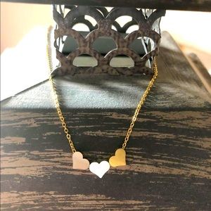 Triple Heart Dainty Necklace